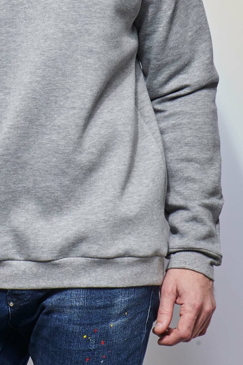 Zoom sweat à capuche hoodie Homme made in France Rembrandt gris-clair - FIL ROUGE