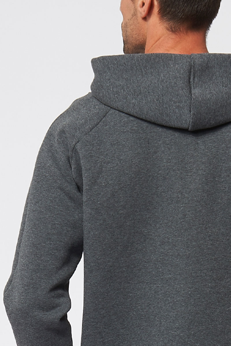 Zoom sweat à capuche hoodie Homme made in France Rembrandt gris-foncé - FIL ROUGE