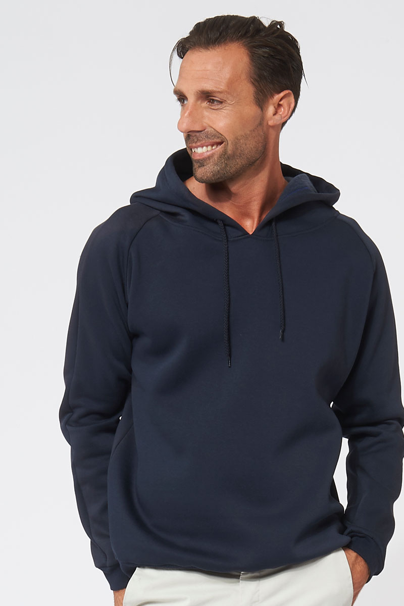 Sweat à capuche hoodie Homme made in France Rembrandt marine - FIL ROUGE