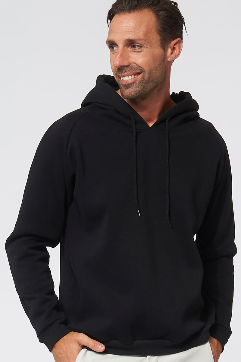 Sweat à capuche hoodie Homme made in France Rembrandt noir - FIL ROUGE