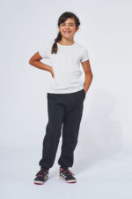 Jogging Enfant made in France en molleton gratté MORGAN noir - FIL ROUGE