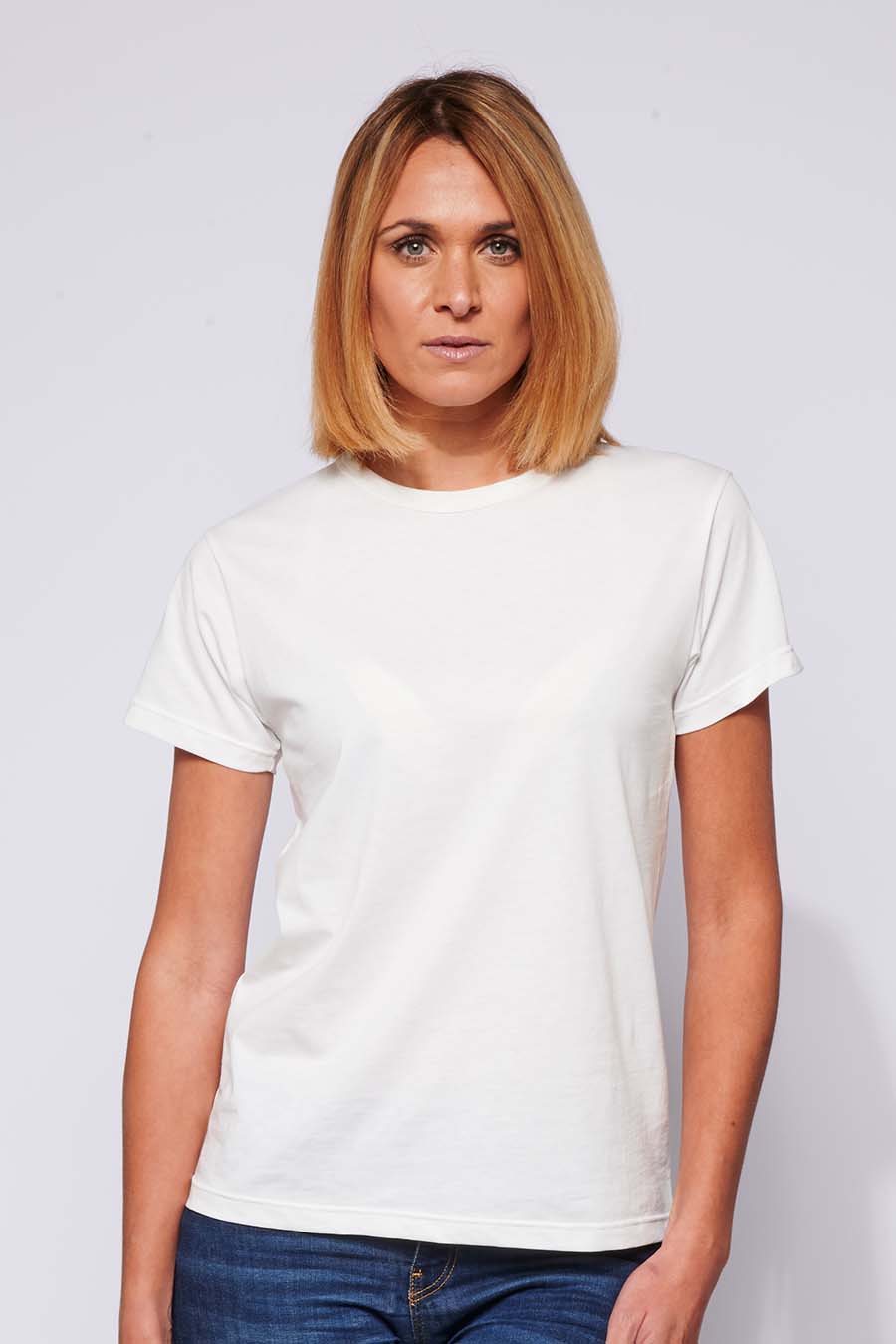 Tee-shirt Femme made in France en coton bio BEATRICE blanc - FIL ROUGE