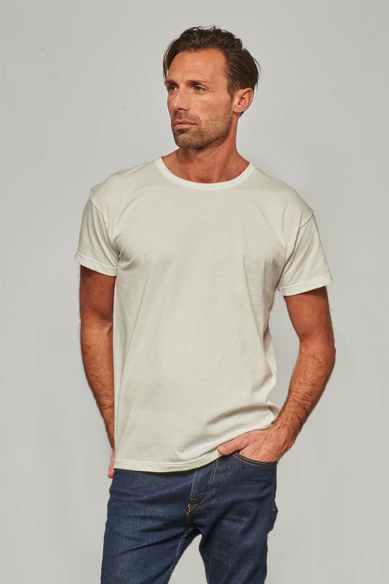 Teeshirt homme classique made in France blanc - FIL ROUGE