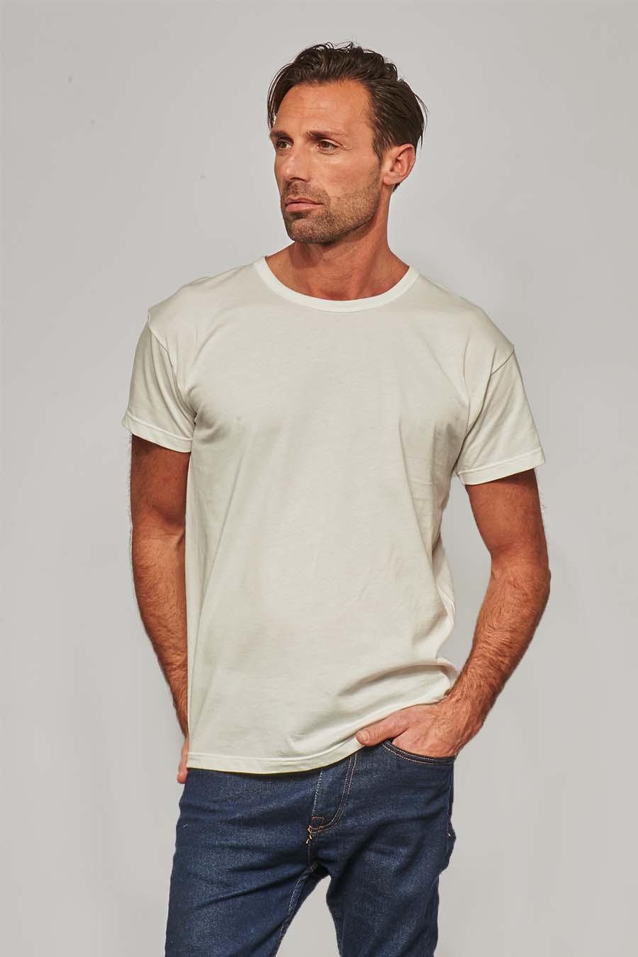 Tee-shirt homme classique made in France blanc - FIL ROUGE