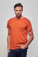 Tee-shirt classique Homme made in France brique - FIL ROUGE