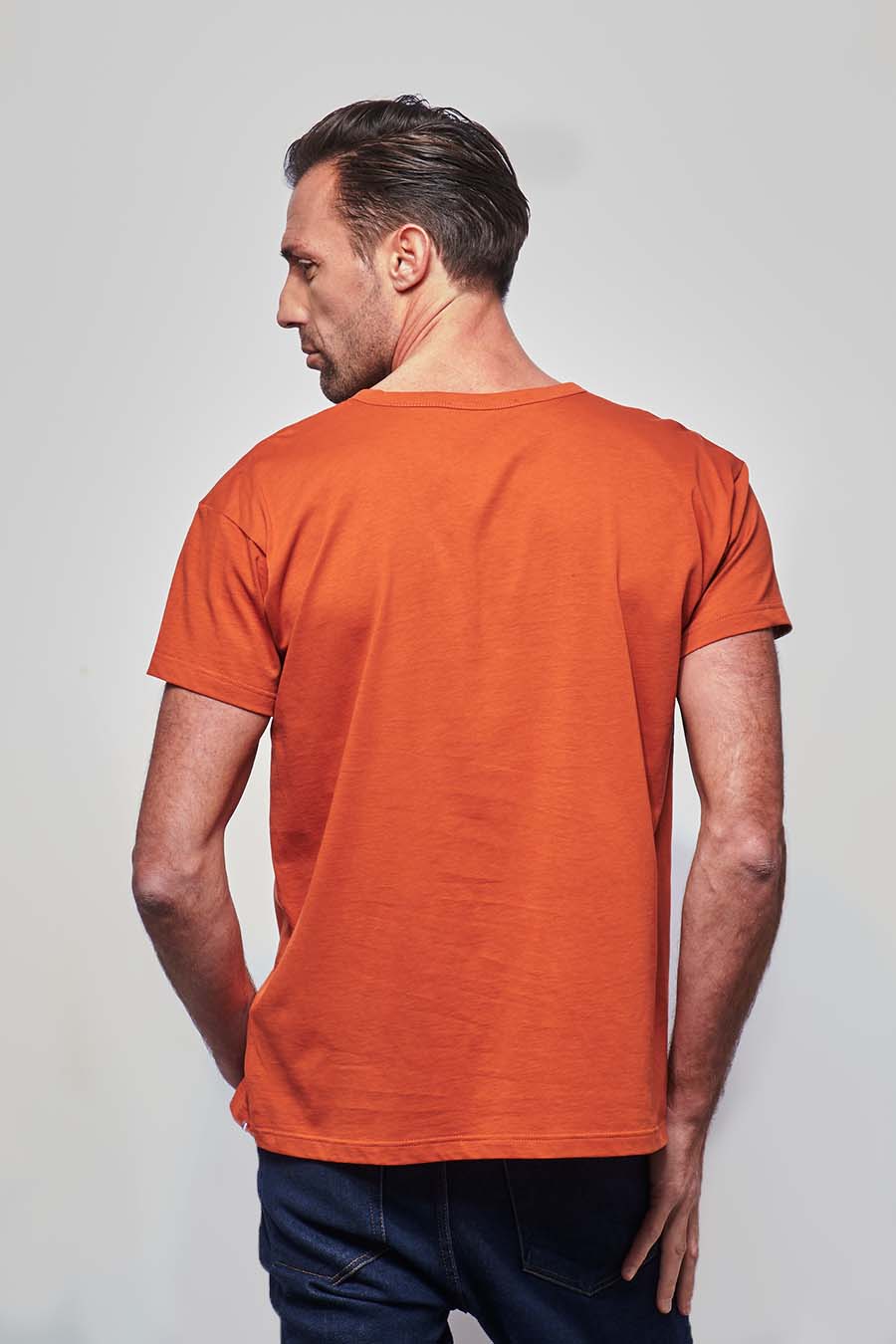 T-shirt homme classique made in France brique - FIL ROUGE