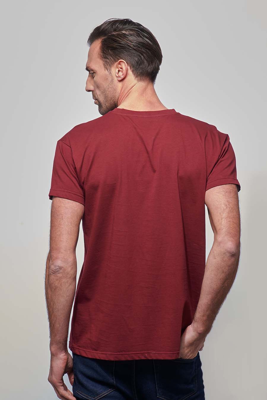 T-shirt homme classique made in France bordeaux - FIL ROUGE