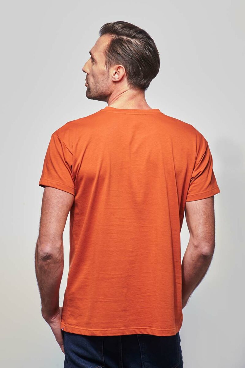 T-shirt classique homme made in France brique - FIL ROUGE