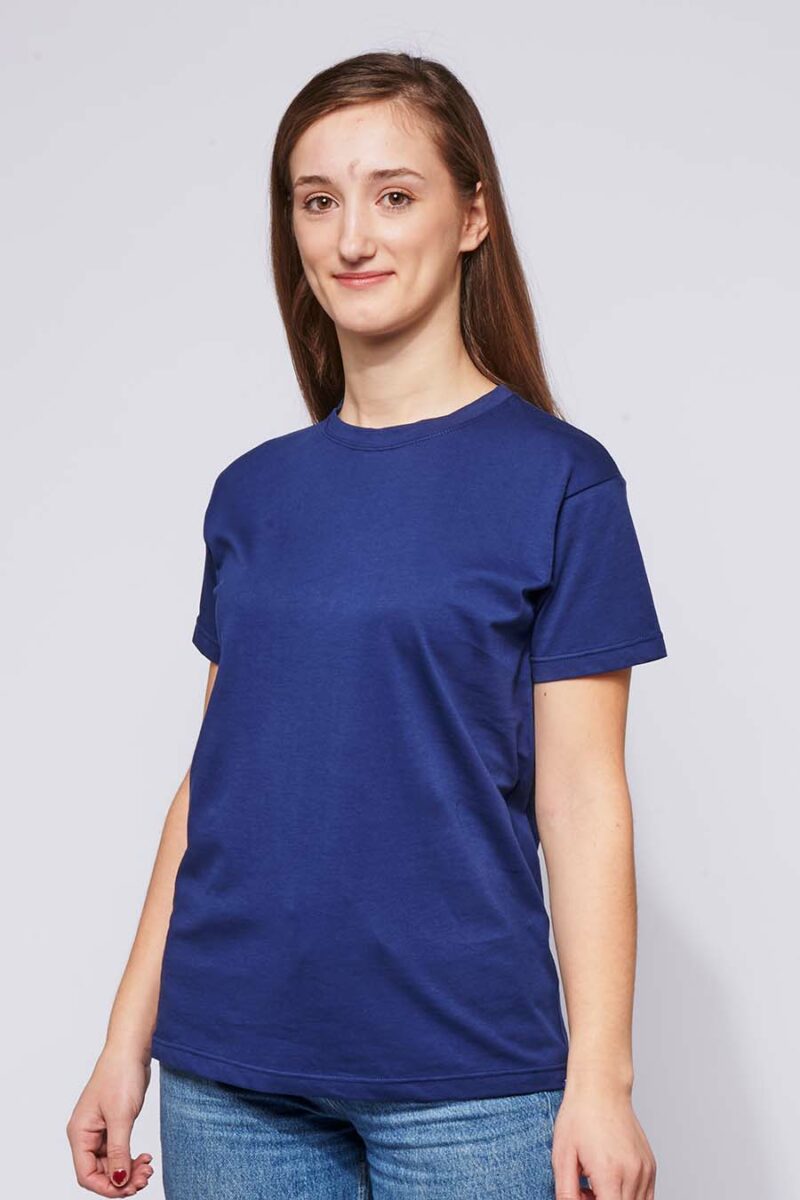 Tee-shirt Femme made in France en coton bio BRIGITTE marine - FIL ROUGE