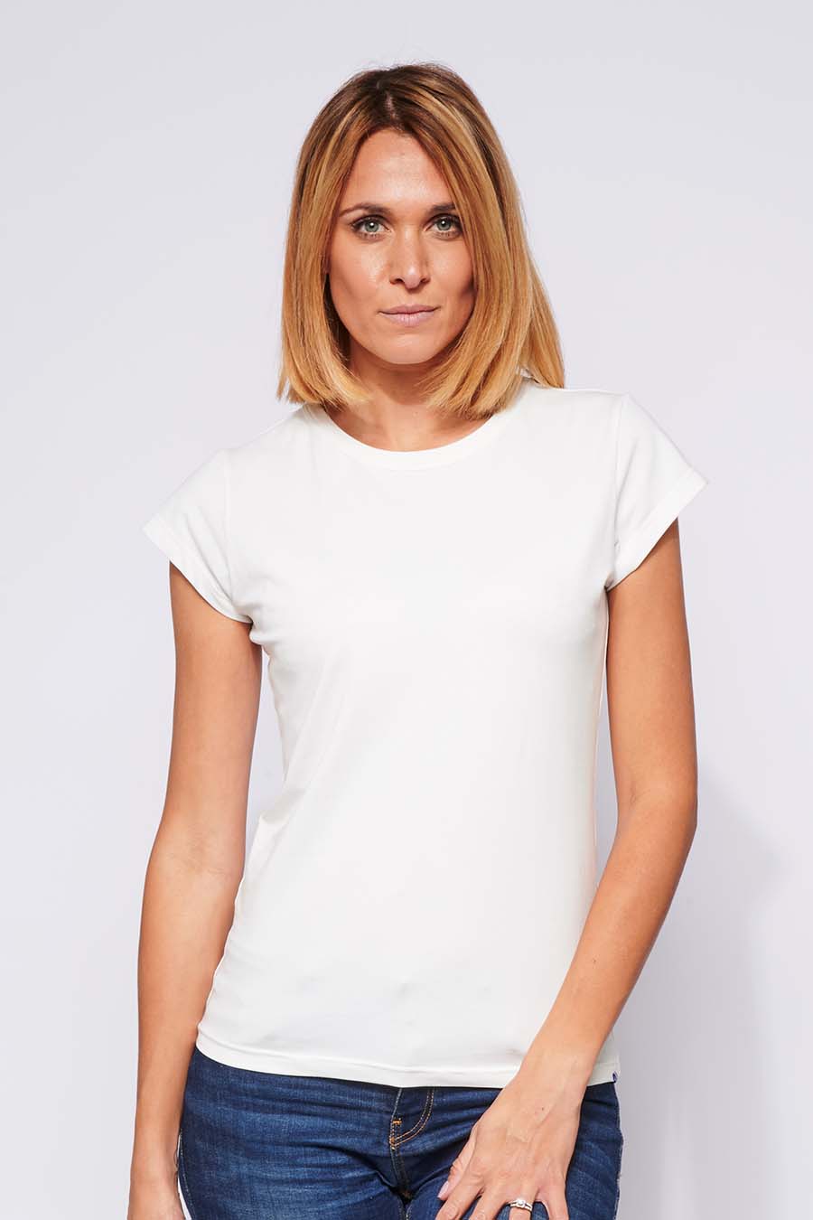 Tee-shirt Femme made in France en coton bio LOUISON blanc - FIL ROUGE