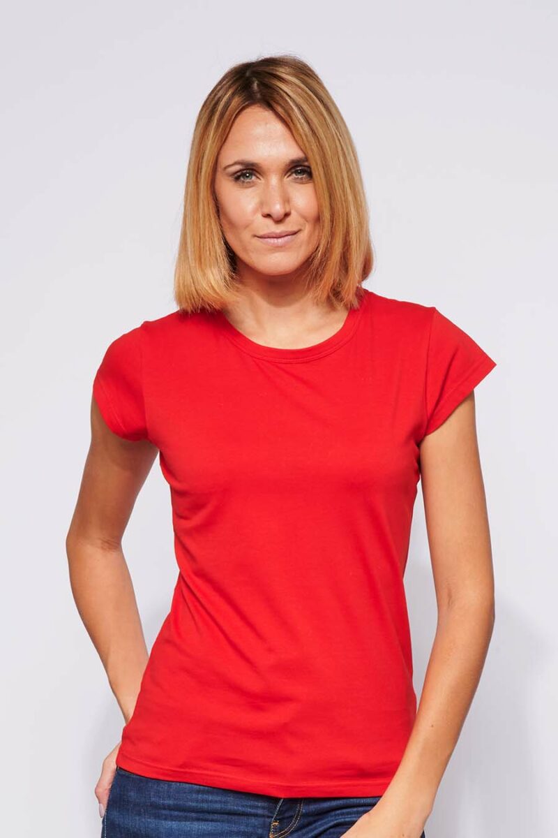Tee-shirt Femme made in France en coton bio LOUISON rouge - FIL ROUGE