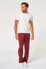 Jogging mixte made in France décontrac' en molleton fin CAMILLE bordeaux - Fil Rouge