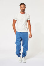 Jogging mixte made in France basique resserré aux chevilles MAEL bleu cobalt - Fil Rouge