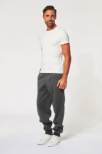 Jogging mixte made in France basique resserré aux chevilles MAEL gris foncé - Fil Rouge