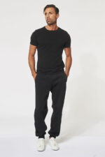 Jogging mixte made in France basique resserré aux chevilles MAEL noir - Fil Rouge