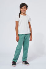 Jogging Enfant made in France en molleton gratté NOAH vert menthe - FIL ROUGE