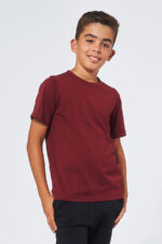 Tee-shirt Garçon made in France en coton bio AUGUST bordeaux - FIL ROUGE