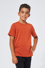 Tee-shirt Garçon made in France en coton bio AUGUST brique - FIL ROUGE