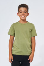 Tee-shirt Garçon made in France en coton bio AUGUST kaki - FIL ROUGE