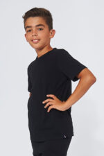Tee-shirt Garçon made in France en coton bio AUGUST noir - FIL ROUGE