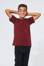 Tee-shirt Garçon made in France en coton bio ELIOTT bordeaux - FIL ROUGE