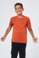 Tee-shirt Garçon made in France en coton bio ELIOTT brique - FIL ROUGE